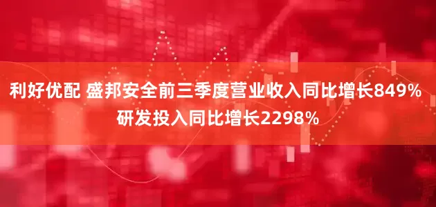 利好优配 盛邦安全前三季度营业收入同比增长849% 研发投入同比增长2298%